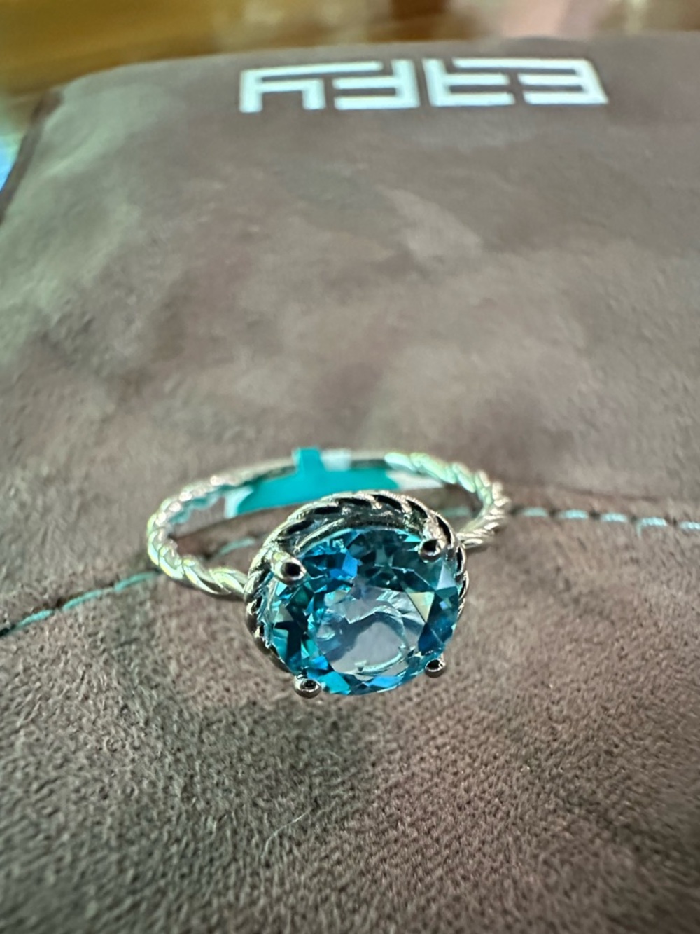 Effy Blue Topaz Twist Band Ring - Picture 2 of 14